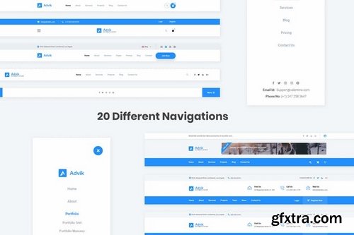 20 Navigations for Web-UI Kit