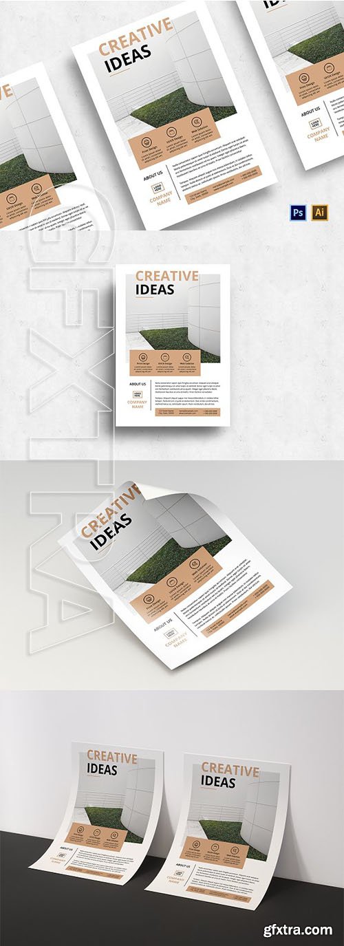 CreativeMarket - Minimalist Business Flyer-v02 3128663