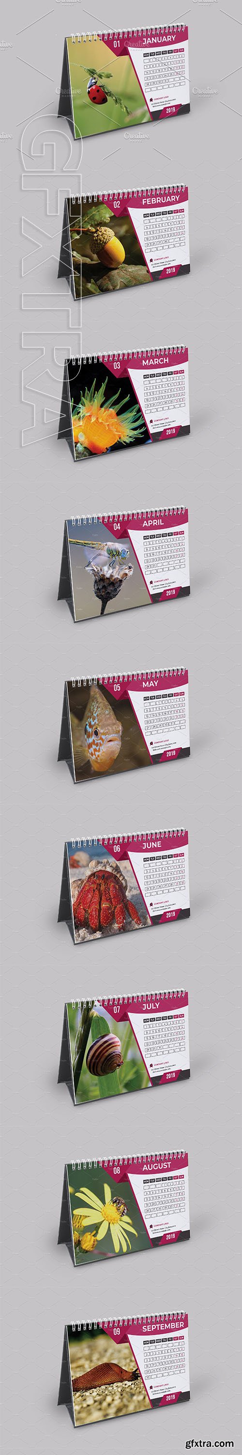 CreativeMarket - Desk Calendar 2019 V17 3148380