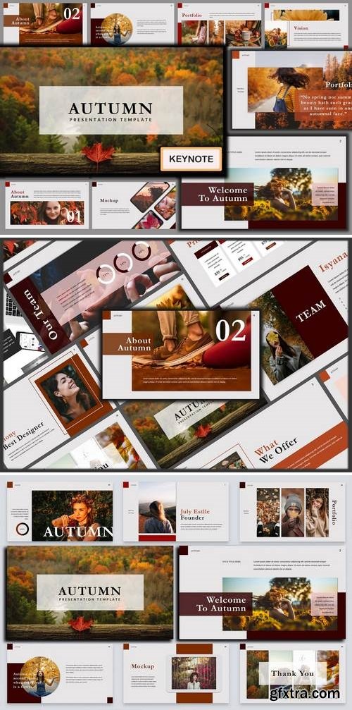 Autumn Stylish Lookbook Keynote Template