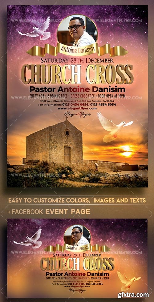 Church Cross V21 2018 Flyer PSD Template