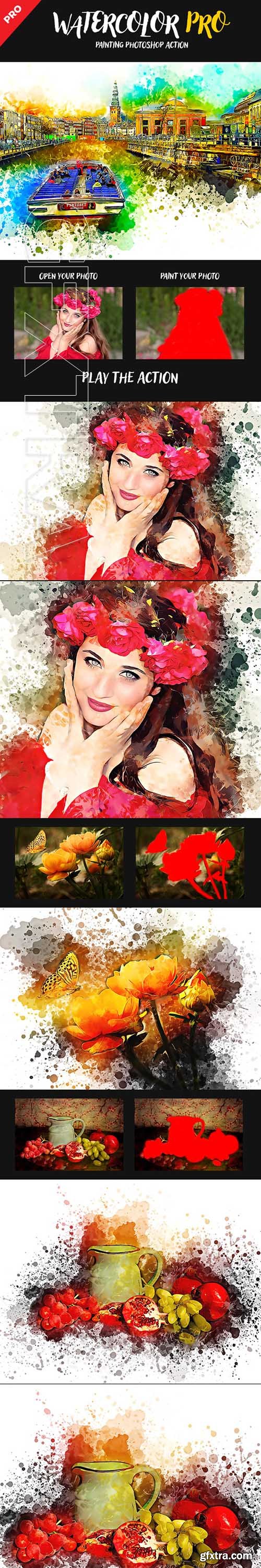 GraphicRiver - Watercolor Pro Painting Photoshop Action 22840711