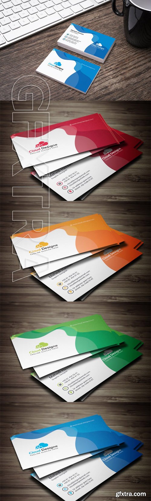 Corporate Business Card Color set 4