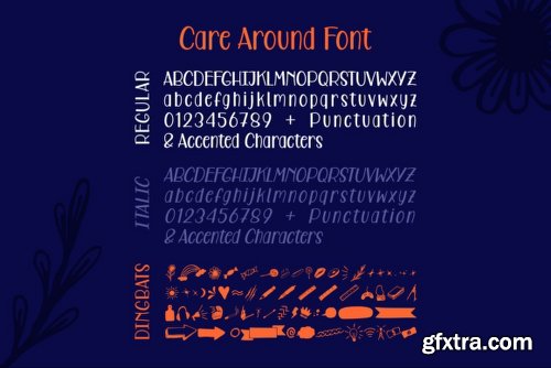 Care Around Font Family - 3 Fonts