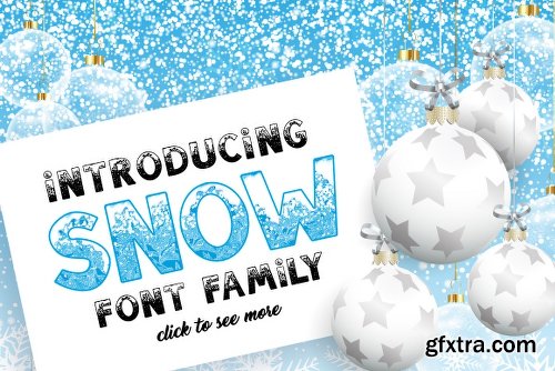 Fontbundles SNOW - Font Family for Christmas!