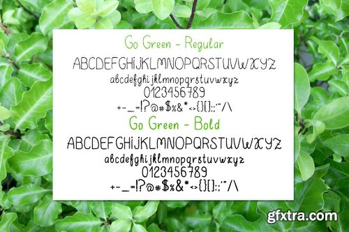 FontBundles Go Green - Handdrawn Font - 2 Fonts