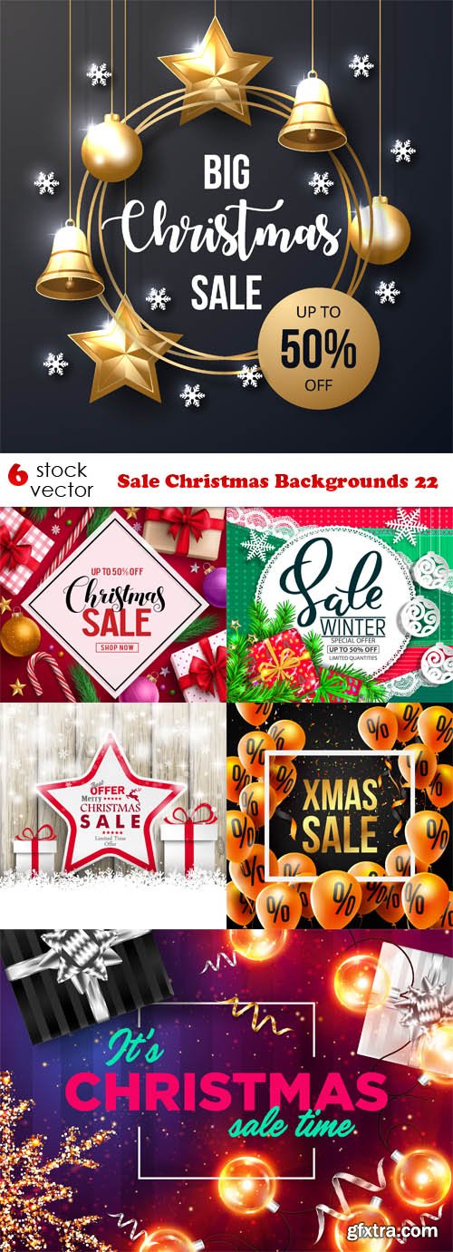 Vectors - Sale Christmas Backgrounds 22