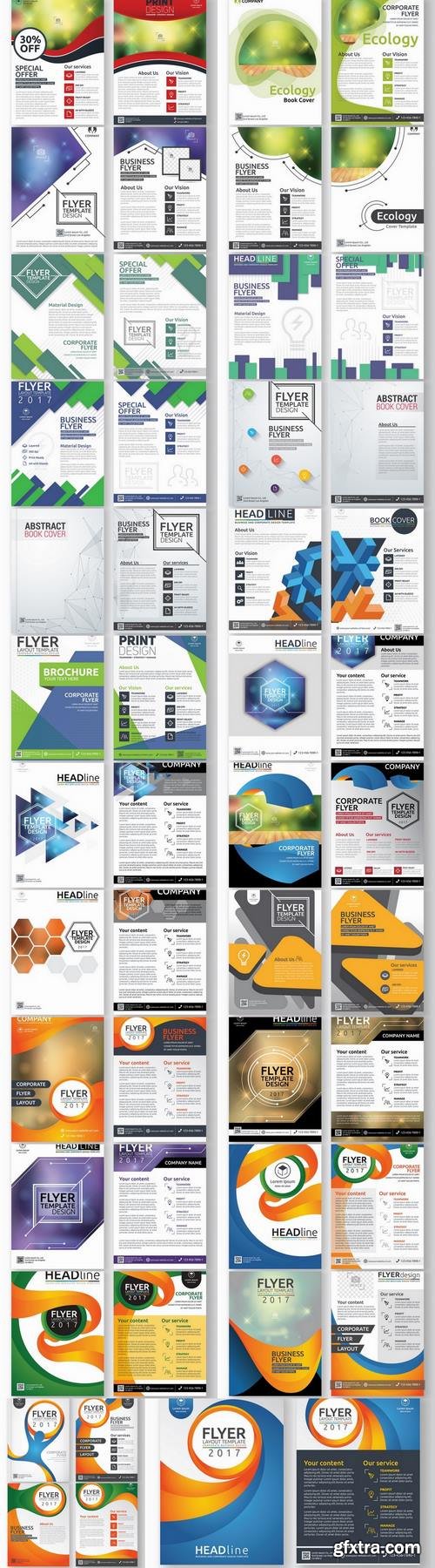 Book cover template log example flyer banner vector image  4-25 EPS