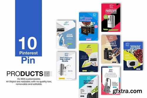 10 Pinterest Pin Banner-Products Vol 04