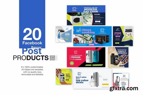 20 Facebook Post Banner - Products Vol 04