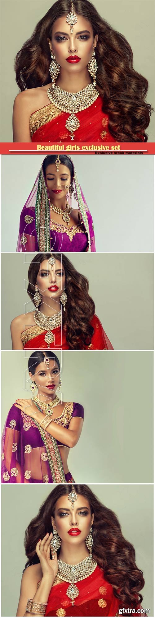 Beautiful Indian girls with precious jewels