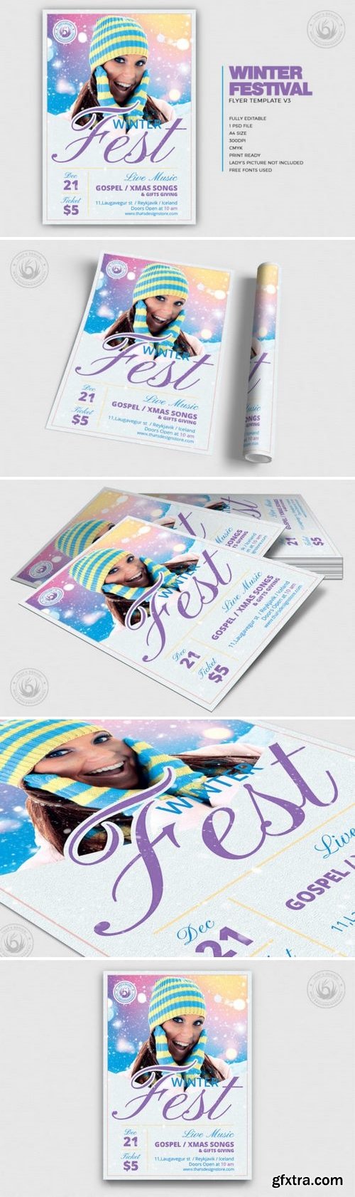 CM - Winter Festival Flyer Template V3 3174523