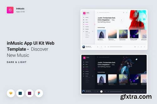 inMusic App UI Kit Web Template - Discover