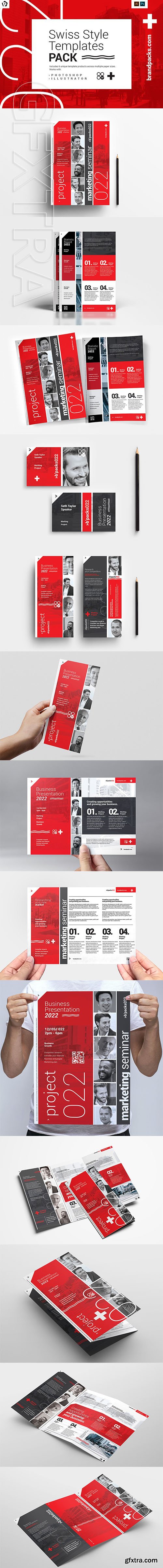 CreativeMarket - Swiss Style Templates Pack 3069403