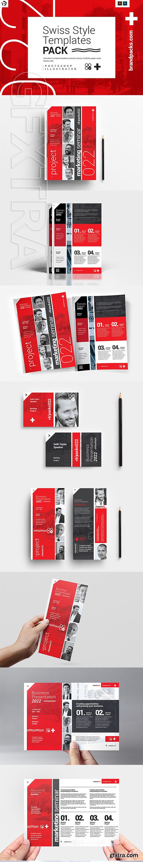 CreativeMarket - Swiss Style Templates Pack 3069403