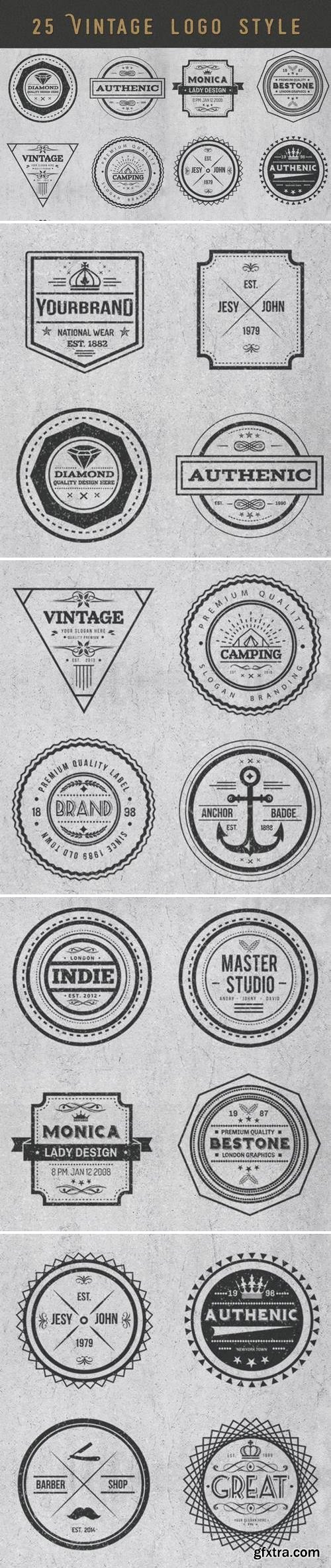 Vintage Style Badges and Logos