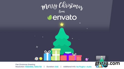 Videohive Flat Christmas Greeting 22870396