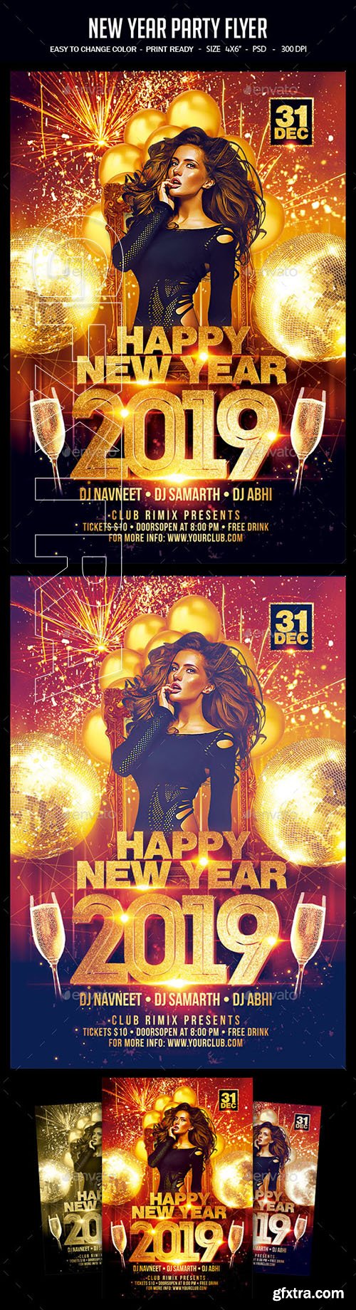 GraphicRiver - New Year Party Flyer 22803751