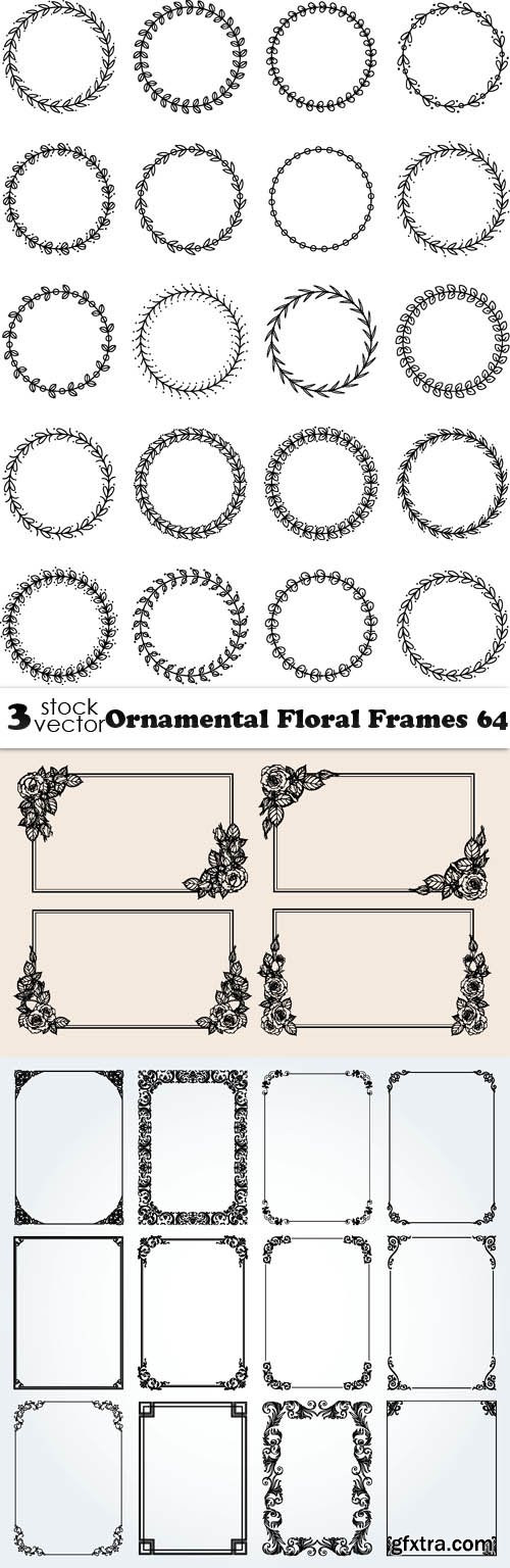 Vectors - Ornamental Floral Frames 64