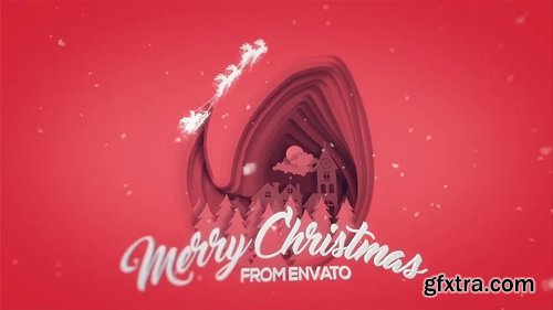 Videohive - Christmas Greetings Paper Cut - 21014141