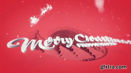 Videohive - Christmas Greetings Paper Cut - 21014141