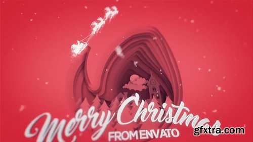 Videohive - Christmas Greetings Paper Cut - 21014141