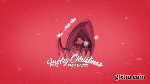 Videohive - Christmas Greetings Paper Cut - 21014141