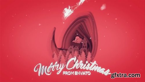 Videohive - Christmas Greetings Paper Cut - 21014141