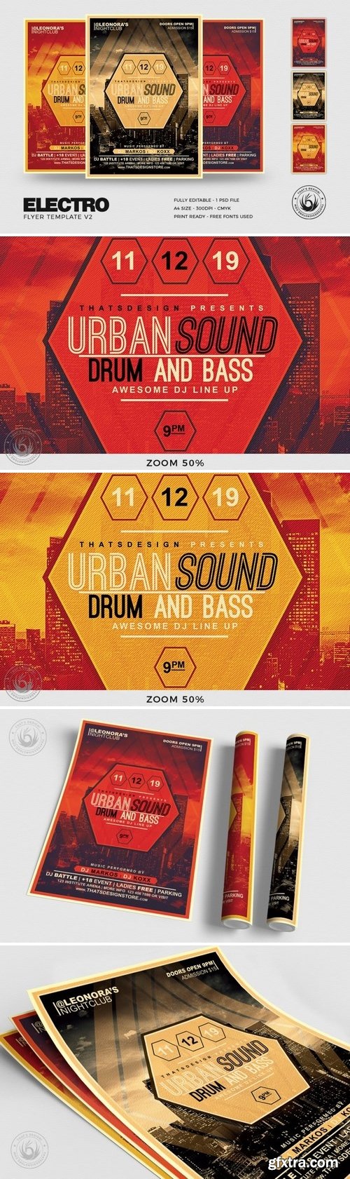 Thehungryjpeg - Electro Flyer Template V2 3507194