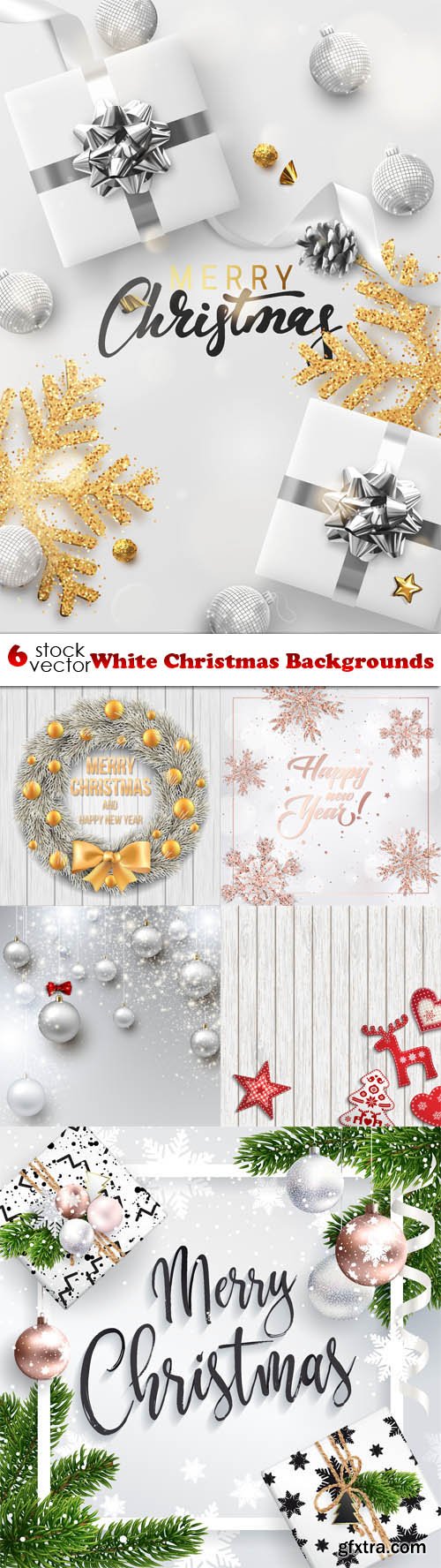 Vectors - White Christmas Backgrounds