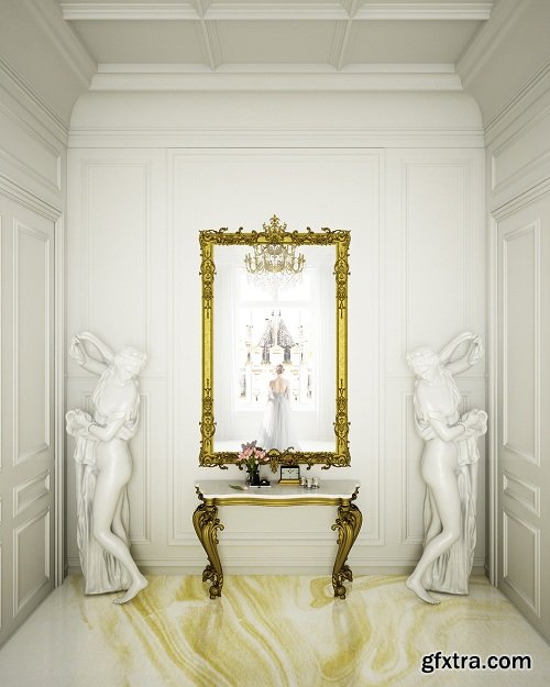 Neoclassical Interior 02 3D Scene