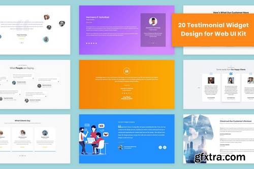 20 Testimonial Widget Design for Web-UI Kit