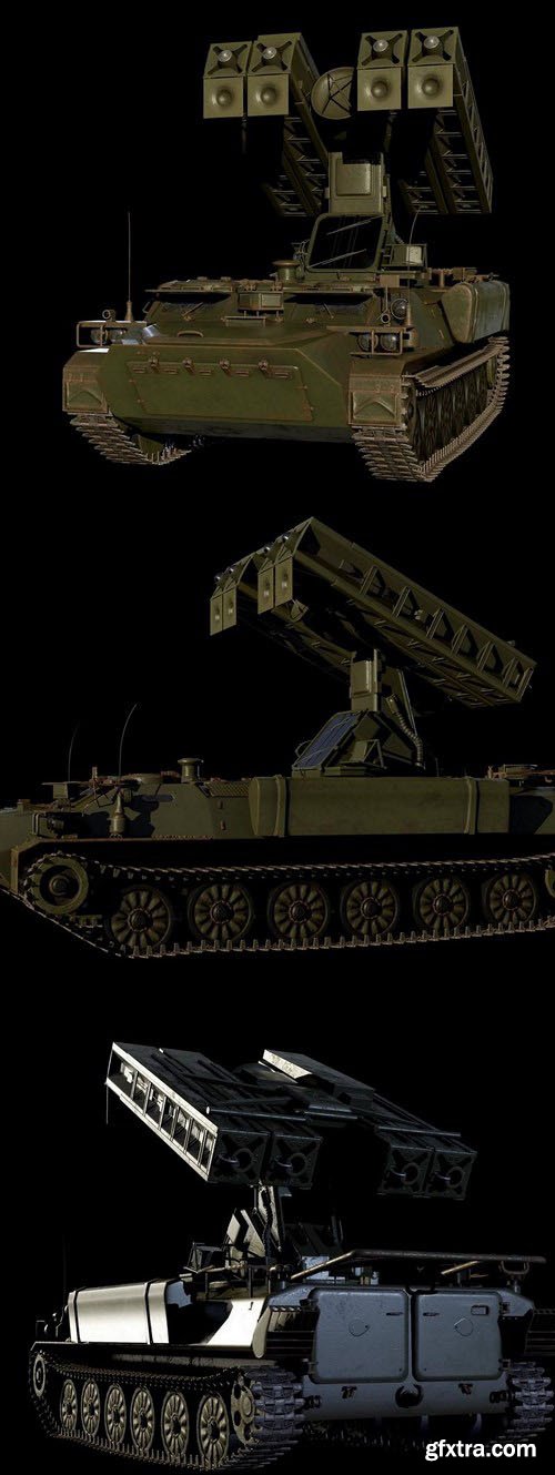 9k35 Strela 10 – Self Propelled AA Missle Launcher 3D Model