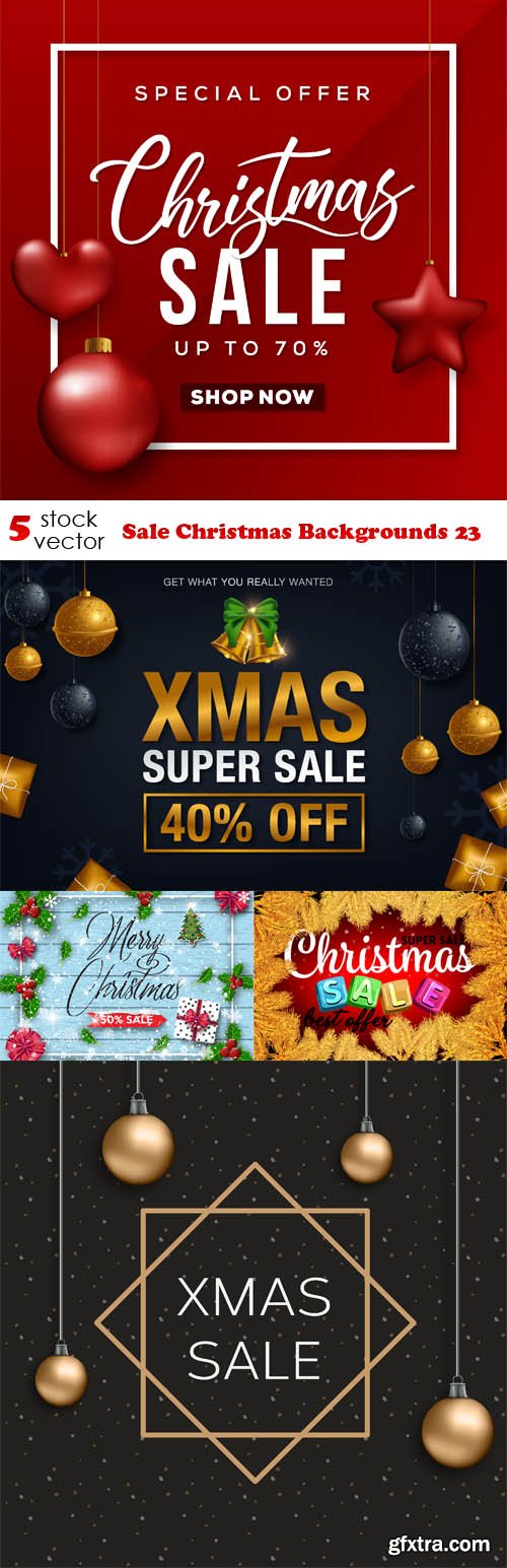 Vectors - Sale Christmas Backgrounds 23
