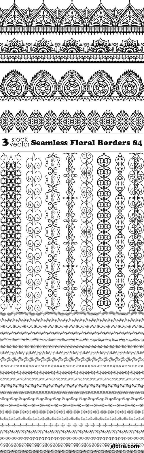 Vectors - Seamless Floral Borders 84