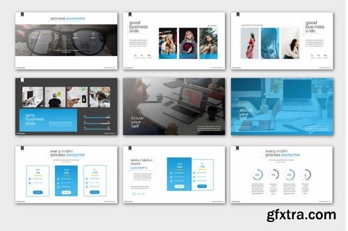 mdrn business multipurpose Powerpoint Keynote and Google Slide Templates