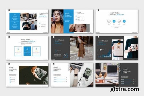 mdrn business multipurpose Powerpoint Keynote and Google Slide Templates