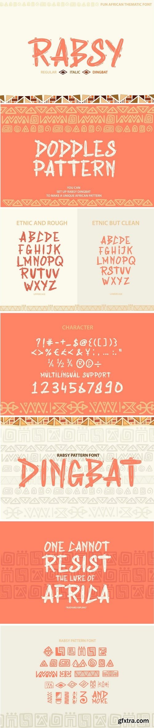 CM - Rabsy: African pattern font 3182653