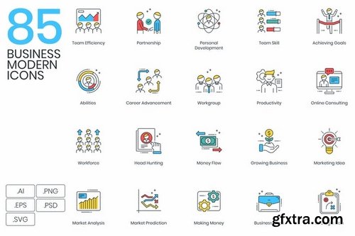 85 Modern Business Icons