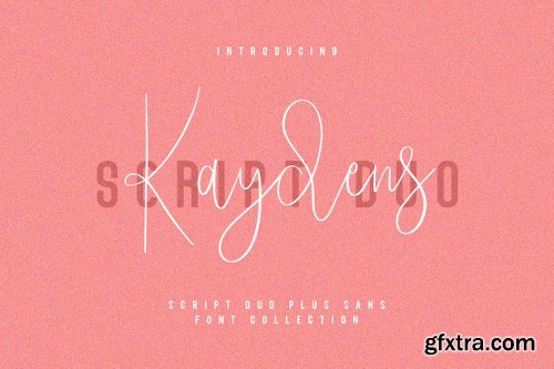 Fontbundles Kaydens Script Font Collection