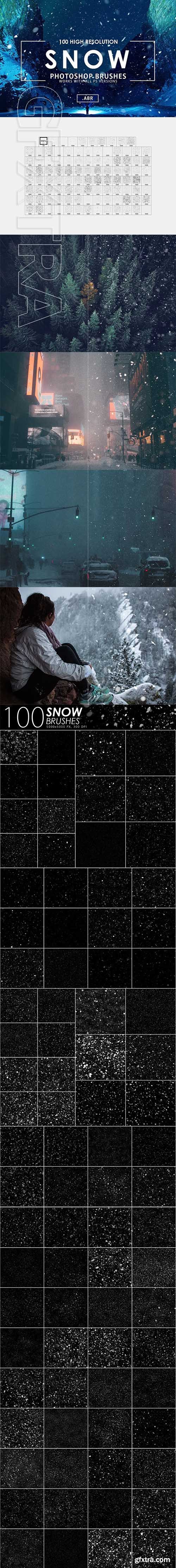 CreativeMarket - 100 Snow Photoshop Brushes 3071605