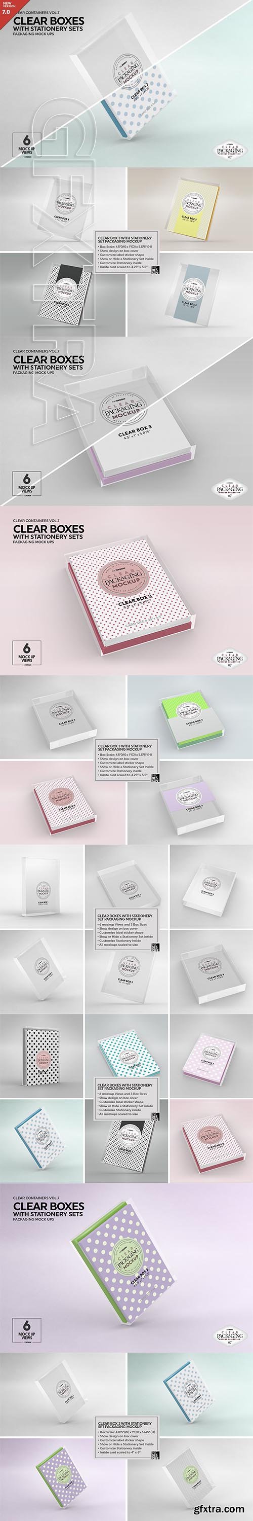 CreativeMarket - Clear Box Set Packaging Mockup 3169974