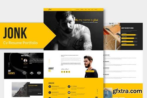 JONK - CV Resume Personal PSD Template