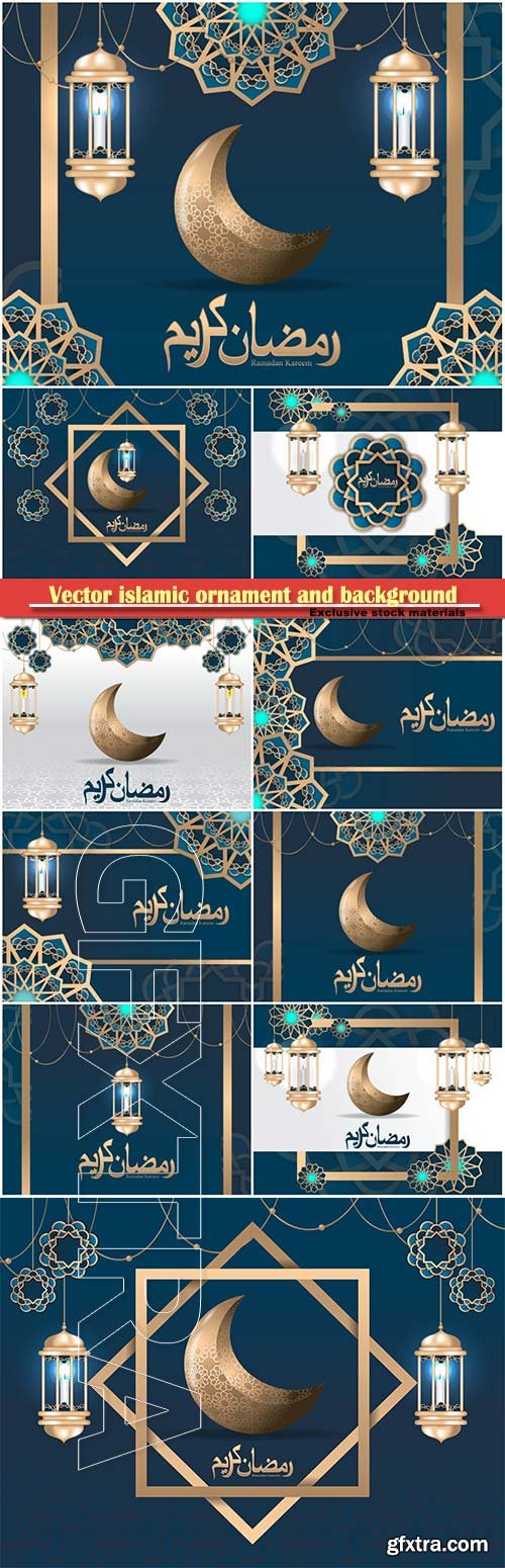 Vector islamic ornament and background illustration