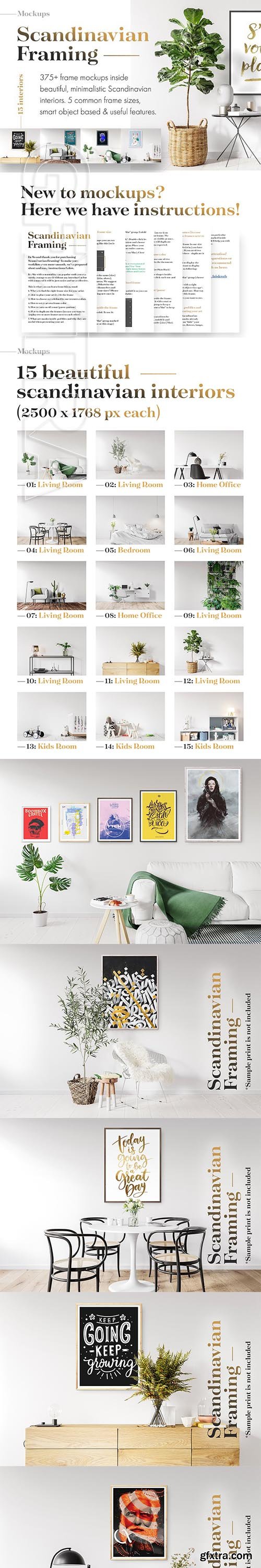 CreativeMarket - 375+ Mockups ? Scandinavian Framing 3177014