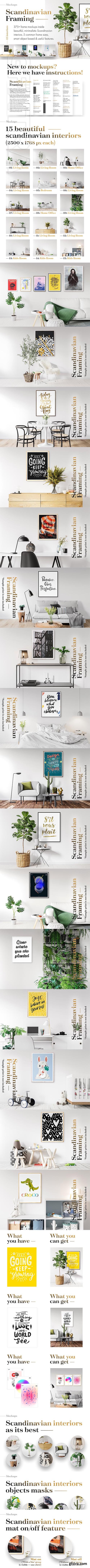 CreativeMarket - 375+ Mockups ? Scandinavian Framing 3177014