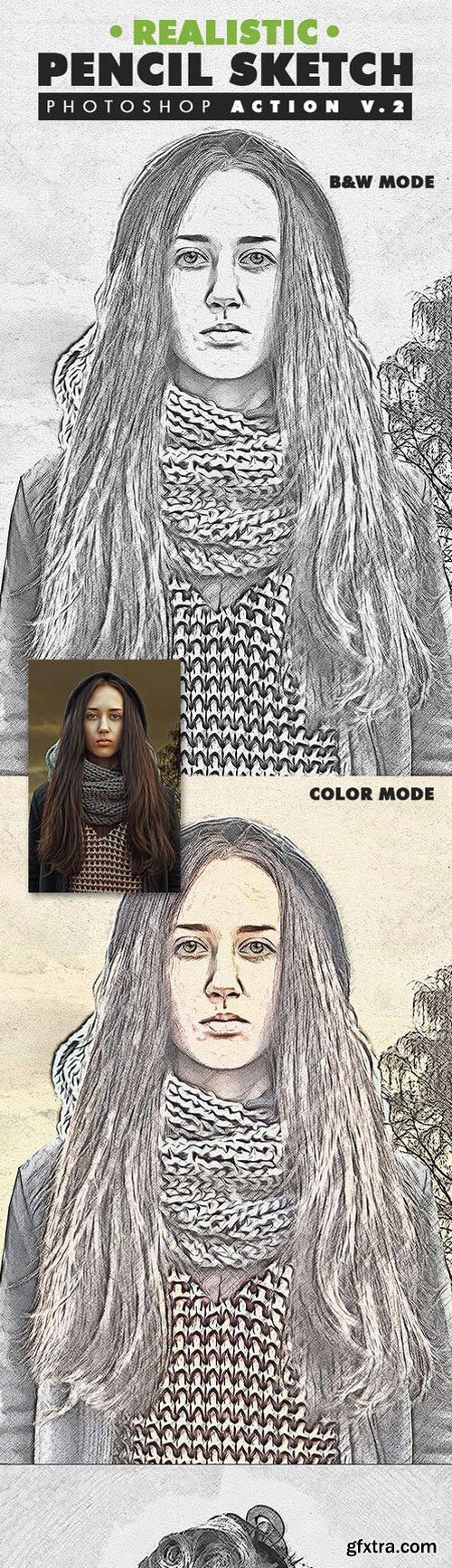 Graphicriver - Realistic Pencil Sketch Photoshop Action Vol.2 19553148