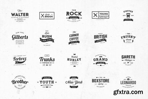 20 Vintage Badges