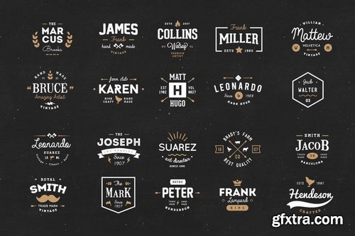 20 Vintage Logos & Badges Vol 02