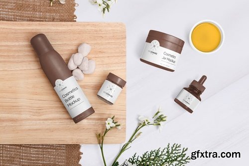 Cosmetic Packaging Bottle & Jar Mockups